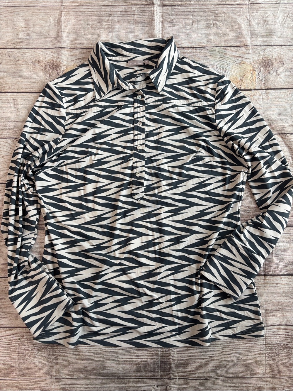 Ellie Kai Geometric Long-Sleeve Shirt